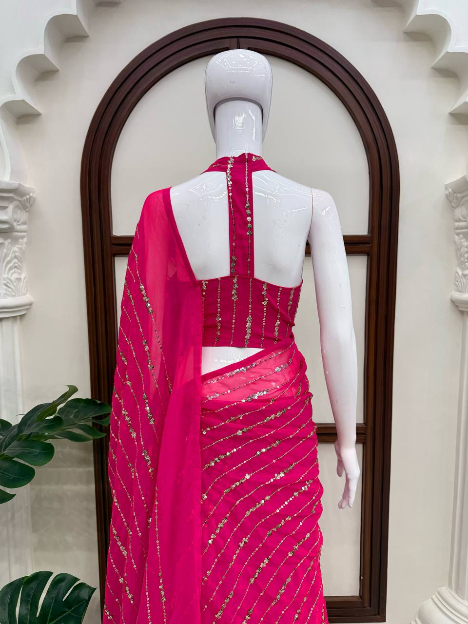 Radiant Rani Pink Silk Lehenga Choli Adorned with Opulent Heritage Floral Motifs and Intricate Zari Borders